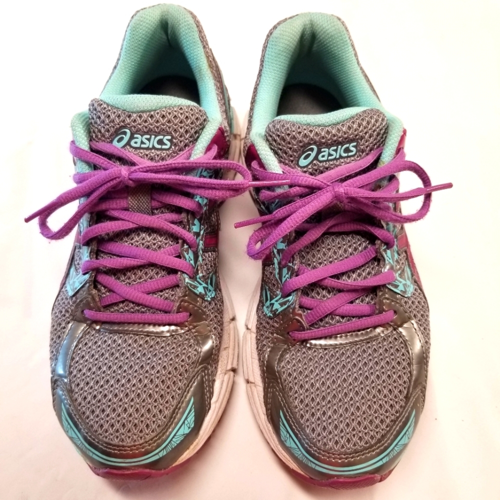 Asics Gel Excite 3 Womans Size 8 Tennis Running Shoe Lace Up Teal Silver